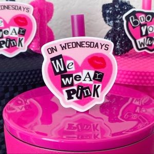 Mean Girls Straw Topper Bows, straw caps, fits Starbucks tumblers